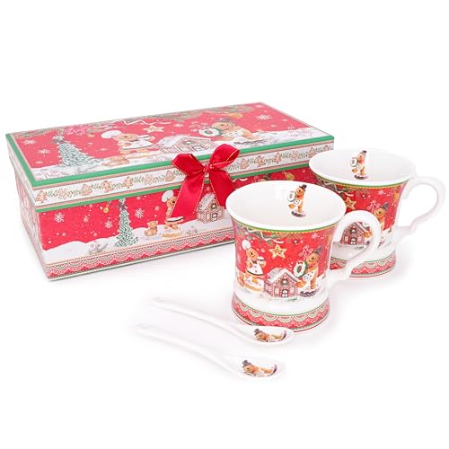 Christmas Concepts® Lebkuchen-Deluxe-Keramikgeschirr-Serie (Becher und Löffel) von Christmas Concepts