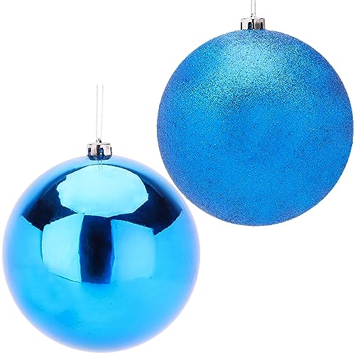 Christmas Concepts® Packung Mit 2-200mm Kugeln - Glänzendes Design - Riesige Weihnachtskugeln (Königsblau) von Christmas Concepts