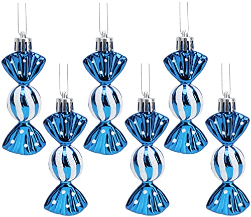 Christmas Concepts® Packung mit 6-8cm Mini-Kugeln in süßer Form – Glänzend & Glitzerverziert – Christbaumschmuck (Mitternachtsblau) von Christmas Concepts