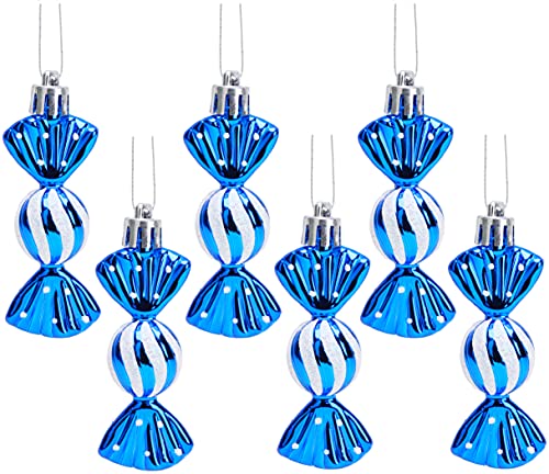 Christmas Concepts® Packung mit 6-8cm Mini-Kugeln in süßer Form – Glänzend & Glitzerverziert – Christbaumschmuck (Royal Blue) von Christmas Concepts