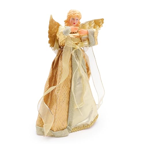 Christmas Concepts® Traditionelle Baumspitze Engel – Weihnachtsbaumspitzen-Dekoration – Gold oder Silber (Gold), 30 cm von Christmas Concepts
