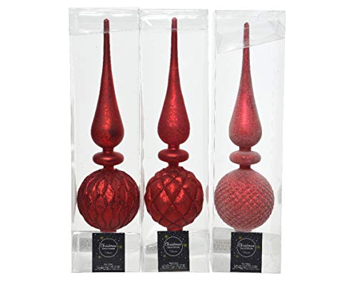 Christbaumspitze Glas 31cm D=8cm 1 Stück sortierte Ornamente Weihnachtsbaumspitze weihnachtsrot matt Christbaumspitze Glas 31cm D=8cm 1 Stück sortierte Ornamente Weihnachtsbaumspitze weihnachtsrot matt von Christmas Decorations