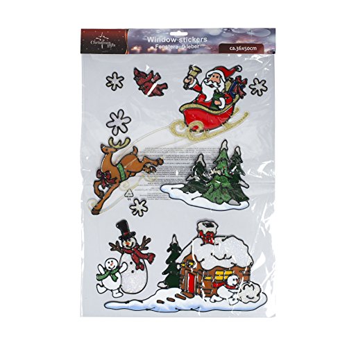 Christmas Gifts 88137 Fenster-Aufkleber, 9 Stück, Mehrfarbig von Christmas gift