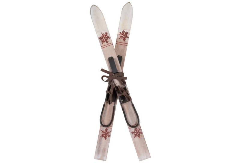 Christmas Paradise Dekoobjekt Deko Ski aus Holz versch. Varianten 50 bis 75cm (Wanddeko oder Tischdeko), mit Bindung und Skistöcken / Skischuhen von Christmas Paradise