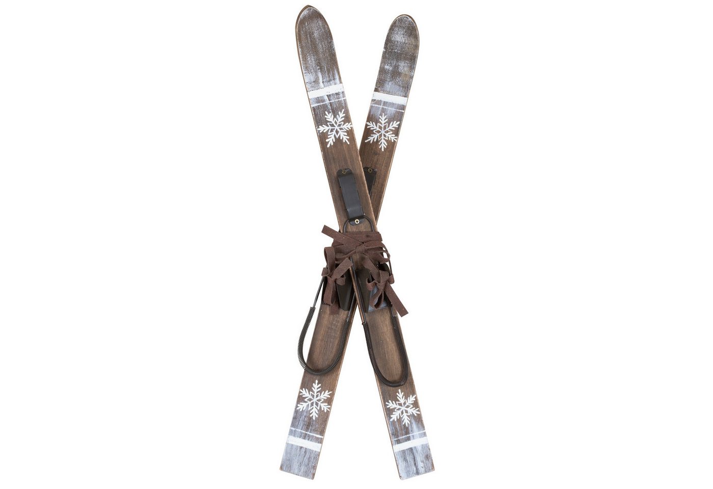 Christmas Paradise Dekoobjekt Deko Ski aus Holz versch. Varianten 50 bis 75cm (Wanddeko oder Tischdeko), mit Bindung und Skistöcken / Skischuhen von Christmas Paradise