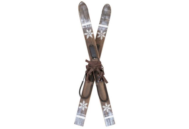 Christmas Paradise Dekoobjekt Deko Ski aus Holz versch. Varianten 50 bis 75cm (Wanddeko oder Tischdeko), mit Bindung und Skistöcken / Skischuhen von Christmas Paradise