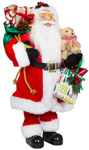 Christmas Paradise Stehender Weihnachtsmann Carl 45cm Rot Deko-Figur Santa Nikolaus von Christmas Paradise