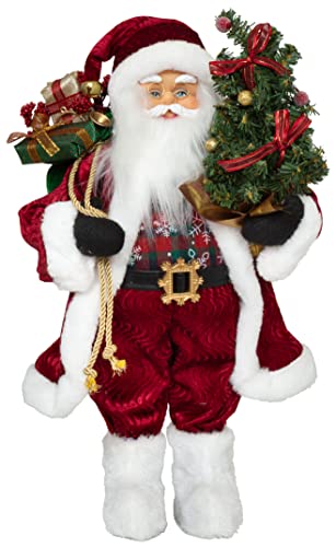 Christmas Paradise Stehender Weihnachtsmann Knud 45cm Rot Deko-Figur Santa Nikolaus von Christmas Paradise