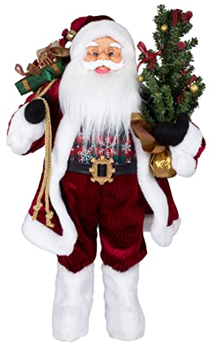 Christmas Paradise Stehender Weihnachtsmann Knud 60cm Rot Deko-Figur Santa Nikolaus von Christmas Paradise