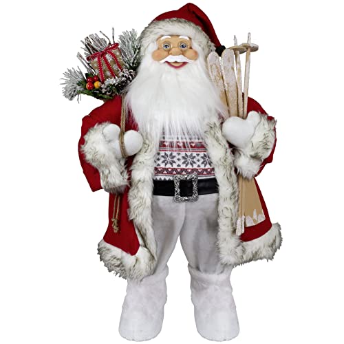 Christmas Paradise Stehender Weihnachtsmann Morten Rot Weiß Deko-Figur Nikolaus (80cm) von Christmas Paradise
