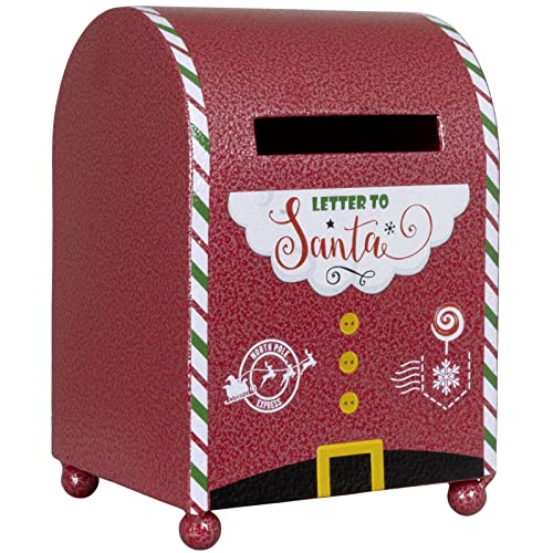 Christmas Paradise Weihnachtlicher Deko Briefkasten aus Metall 19cm Rot Mailbox von Christmas Paradise