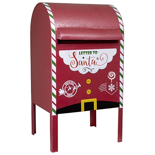 Christmas Paradise Weihnachtlicher Deko Briefkasten aus Metall 52cm Rot Mailbox von Christmas Paradise