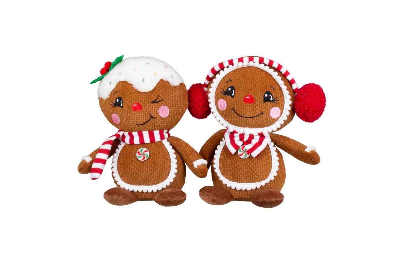 Christmas Paradise Weihnachtsfigur Lebkuchenfigur 22 cm sitzend (2 St., 2 Designs), Weihnachtsdeko von Christmas Paradise