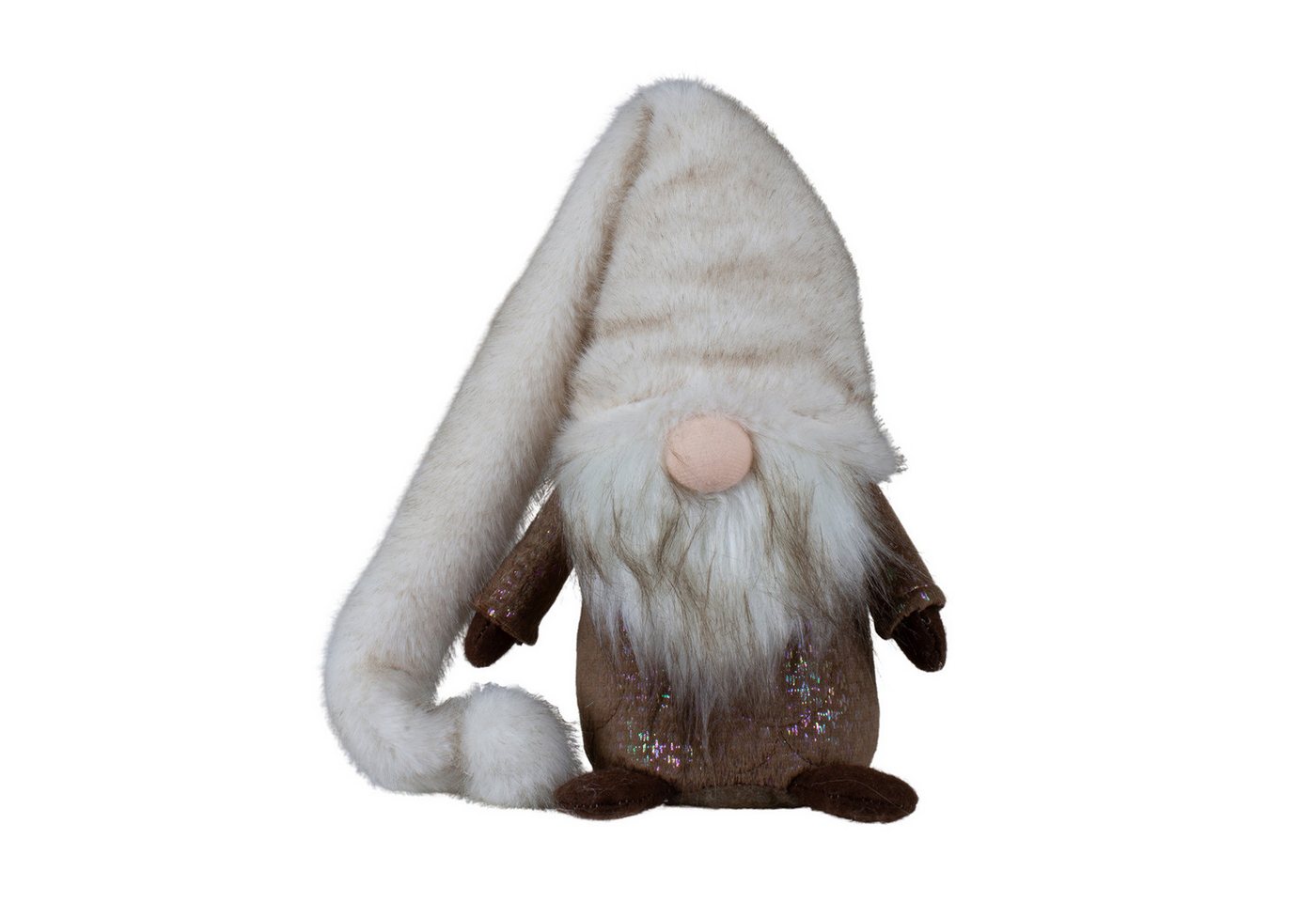 Christmas Paradise Weihnachtsfigur sitzender Wichtel 23cm (56cm) (1 St., im Set), Gnom Kantenhocker, Weihnachtsdeko Braun von Christmas Paradise