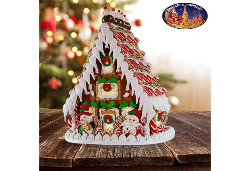 Christmas Paradise Weihnachtshaus LED Lebkuchenhaus 26cm bunt von Christmas Paradise