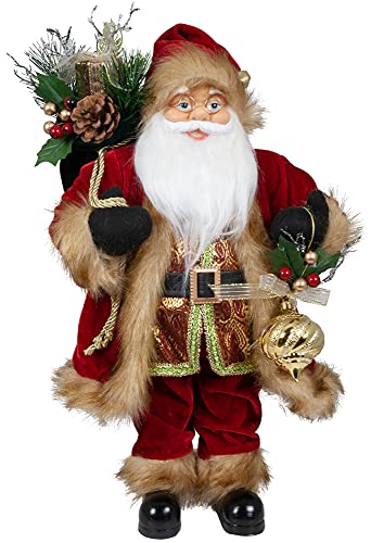 Christmas Paradise stehender Weihnachtsmann Bene Rot 45cm Deko-Figur Santa Nikolaus von Christmas Paradise