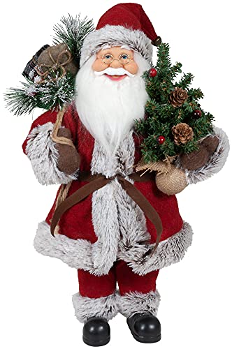 Christmas Paradise stehender Weihnachtsmann Hanko Rot 45cm Deko-Figur Santa Nikolaus von Christmas Paradise