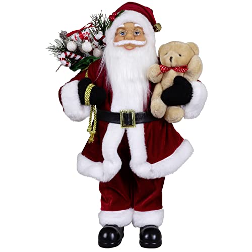 Christmas Paradise stehender Weihnachtsmann Sander rot Dekofigur mittel (45cm) von Christmas Paradise