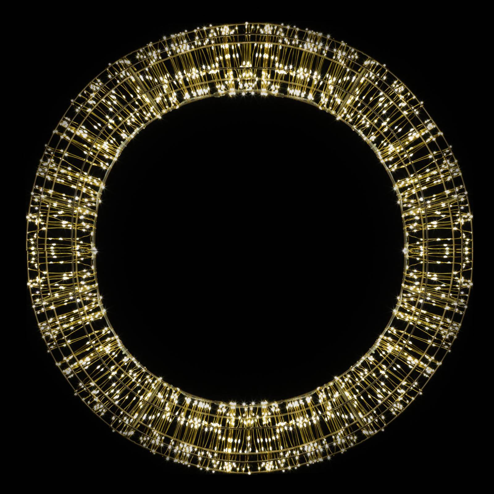 LED-Weihnachtskranz, gold, 2.000 LEDs, Ø 75cm von Christmas United