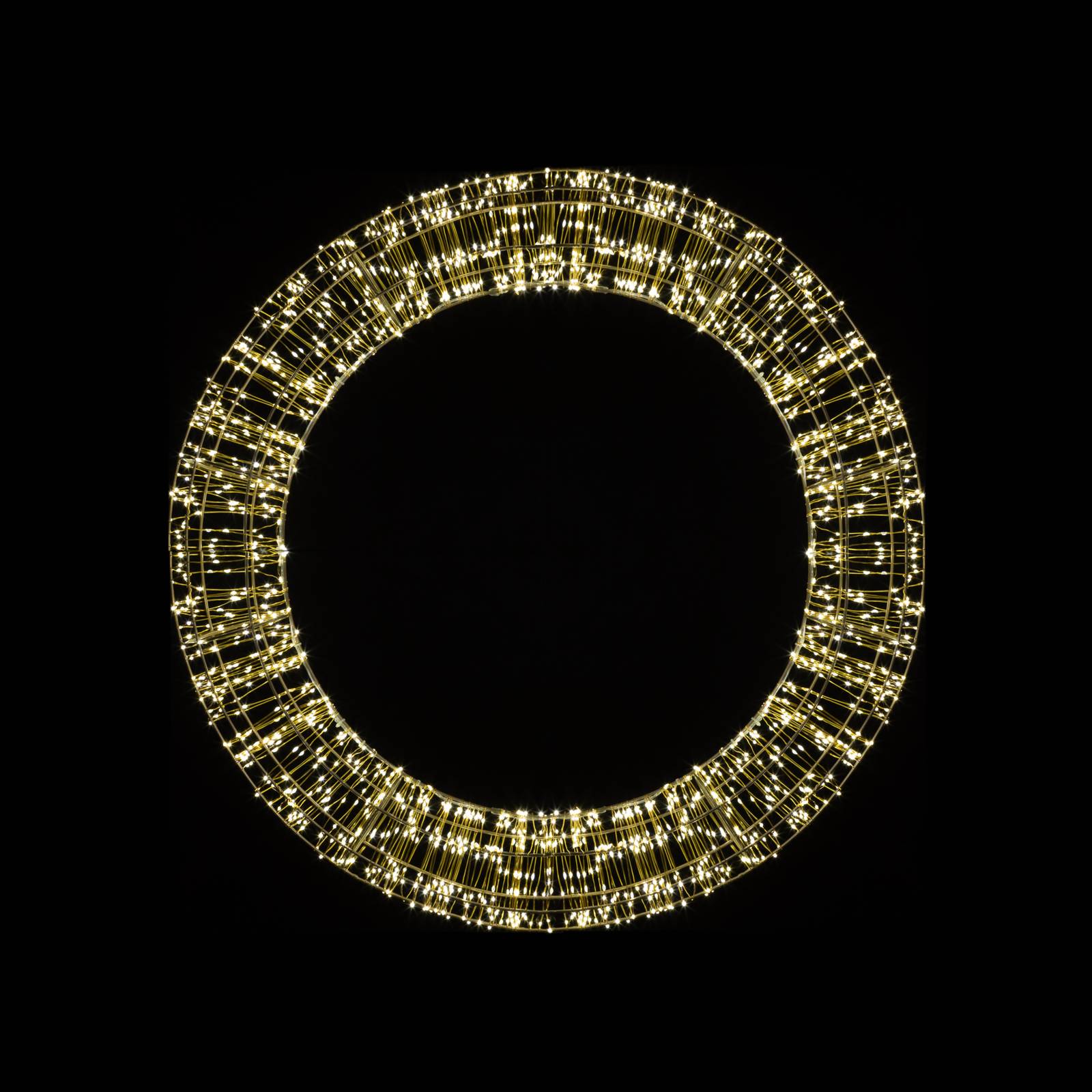 LED-Weihnachtskranz, gold, 800 LEDs, Ø 50cm von Christmas United