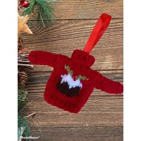 Handgestricktes Weihnachtspullover Ornament Pudding Baumschmuck von ChristmasCreationz