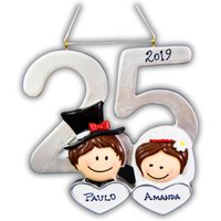 25. Jahrestag Weihnachtsverzierung Handgemachte Kundengebundene Namen Paar Silberjubiläum-Personalisierte Verzierung Feiertagsgeschenk 25. Jahrestag Weihnachtsverzierung Handgemachte Kundengebundene Namen Paar Silberjubiläum-Personalisierte Verzierung Feiertagsgeschenk von ChristmasKeepsake