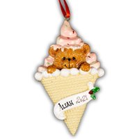 Baby-Bär Eistüte Personalisierte Weihnachtsverzierung Handgemachtes Kundengebundenes Feiertagsgeschenk Für Kinderenkelkinder Neugeborenes Baby-Bär Eistüte Personalisierte Weihnachtsverzierung Handgemachtes Kundengebundenes Feiertagsgeschenk Für Kinderenkelkinder Neugeborenes von ChristmasKeepsake