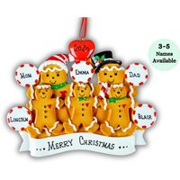 Personalisierte Lebkuchen Familie Ornament, Individuelle Weihnachtsdekoration Personalisierte Lebkuchen Familie Ornament, Individuelle Weihnachtsdekoration von ChristmasKeepsake