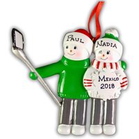 Personalisierte Selfie Paar Weihnachtsverzierung, Benutzerdefinierte Handgeschriebene Namen von ChristmasKeepsake