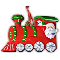Weihnachtsmannzug Personalisierte Verzierung Für Kinder Handgemachtes Kundengebundenes Feiertagsgeschenk Weihnachtsbaum-Dekor Benutzerdefiniertes Weihnachtsmannzug Personalisierte Verzierung Für Kinder Handgemachtes Kundengebundenes Feiertagsgeschenk Weihnachtsbaum-Dekor Benutzerdefiniertes von ChristmasKeepsake