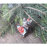 Hund Weihnachtsbaum Dekorationen Ornament Retro Gesponnen Baumwolle Weihnachtsschmuck, Vintage Weihnachten, Retro Antike Weihnachtsschmuck von ChristmasboxStore