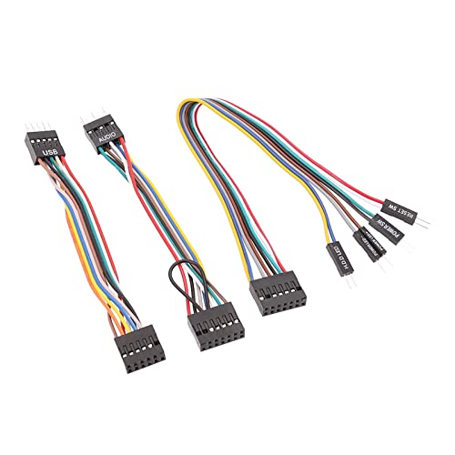 Christol Netzschalter-Adapter, 3 Stück/Set, geeignet für Gehäuse mit gewöhnlichen Motherboards, Transferverdrahtung, Schalterkabel, USB-Kabel, Audiokabel, Computer von Christol