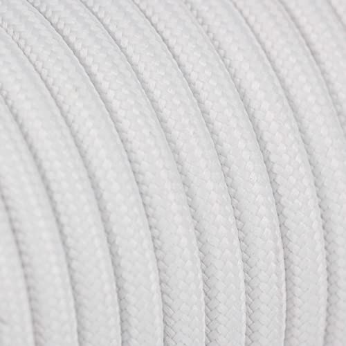 1,20m Textilkabel Weiß 2x0,75qmm 2G Kabel Leuchten-Kabel Rundkabel Stromkabel umsponnen von Christoph Palme Leuchten