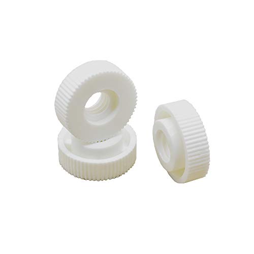 10 Stück Rändelmutter M6 Weiß Kunststoff PA 6.6 Abstandsmutter d.15mm H.6mm Distansmutter mit Innengewinde u. Steg von Christoph Palme Leuchten