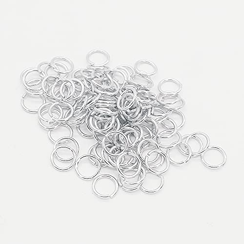 100x Biegering Chrom 10mm poliert Kettelring Bindering Messing verchromt Kristallverbinder Stärke 0,9mm von Christoph Palme Leuchten