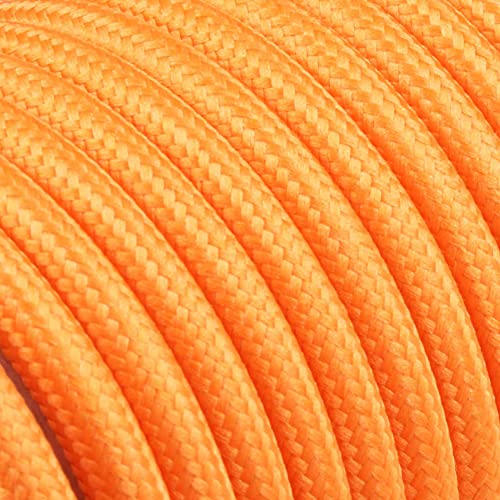 10m Textilkabel Unifarben 3x0,75qmm 3G Kabel Stoffkabel Stromkabel umsponnen zusätzlich 6x Aderendhülsen (Orange) von Christoph Palme Leuchten