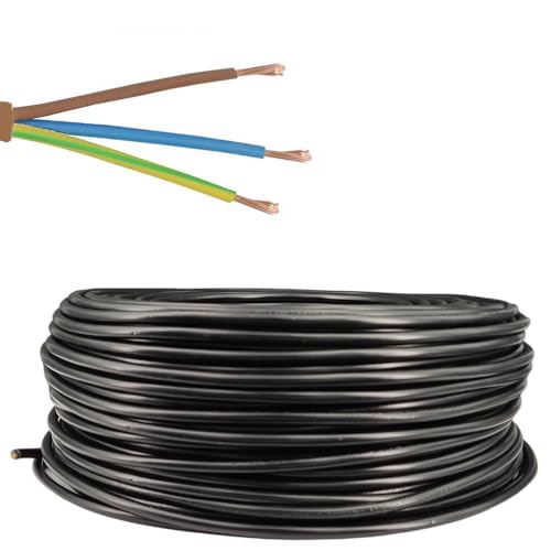 10m Zuleitung Schwarz H03VV-F 3 x 0,75qmm PVC isolierte Schlauch-Leitung 3G Leuchtenkabel Lampenkabel Kabel Stromkabel 10m Zuleitung Schwarz H03VV-F 3 x 0,75qmm PVC isolierte Schlauch-Leitung 3G Leuchtenkabel Lampenkabel Kabel Stromkabel von Christoph Palme Leuchten