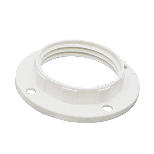 10x E14 Schraubring Weiß Kunststoff Gewindering für Lampen-Fassung Ring für Lampen-Schirm oder Glas-Elemente von Christoph Palme Leuchten
