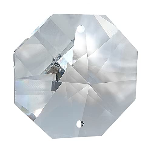 10x Kristall Koppen 2-Loch Kristallklar 8-kant Oktagon Sternschliff Hochbleikristall für Kronleuchter Lüster No.108.648 (14mm) von Christoph Palme Leuchten