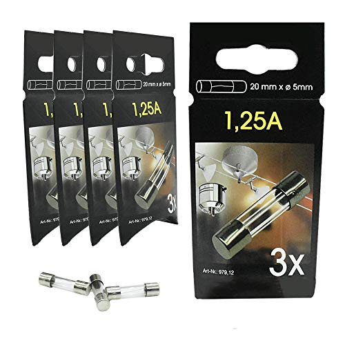 15 Stück Feinsicherung 1,25A Glas Ersatzsicherung – Träge 250V für Trafo und Schienensysteme 15 Stück Feinsicherung 1,25A Glas Ersatzsicherung – Träge 250V für Trafo und Schienensysteme von Christoph Palme Leuchten
