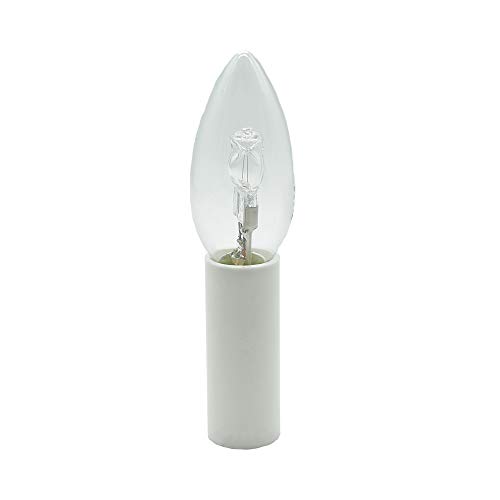 3 Stück E14 Kerzenhülse Weiß L. 65mm Kunststoff für Kerzenfassung Kronleuchter Lüster Kerzenhülle Fassungshülse von Christoph Palme Leuchten