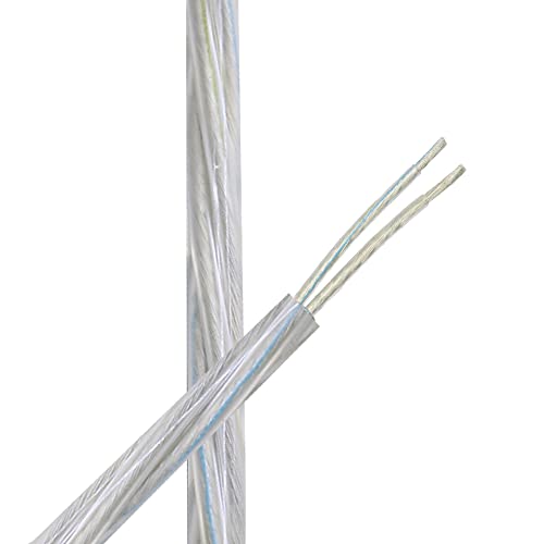 3m Kabel transparent 2x0,75mm² 2G isolierte Leitung rund Leuchtenkabel Lampenkabel Strom-Kabel Rundkabel Adern gedreht von Christoph Palme Leuchten