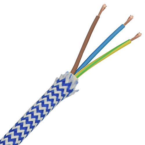 3m Stoffkabel Blau-Weiß Zickzack 3x0,75qmm Textilkabel Lampenkabel Stromkabel Leuchtenkabel Kabel umsponnen 3m Stoffkabel Blau-Weiß Zickzack 3x0,75qmm Textilkabel Lampenkabel Stromkabel Leuchtenkabel Kabel umsponnen von Christoph Palme Leuchten