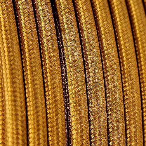 3m Textilkabel Gold Antik 3x0,75qmm 3G Kabel Leuchtenkabel Stoffkabel Stromkabel umsponnen max. 300V von Christoph Palme Leuchten
