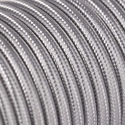 3m Textilkabel Silber Unifarben 3x0,75qmm 3G Kabel Lampenkabel Stoffkabel Stromkabel umsponnen max. 300V 3m Textilkabel Silber Unifarben 3x0,75qmm 3G Kabel Lampenkabel Stoffkabel Stromkabel umsponnen max. 300V von Christoph Palme Leuchten