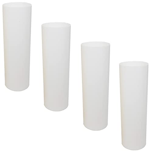 4x E14 Kerzenhülse Weiß Glatt Innendurchmesser ø24mm für Kronleuchter Lüster Maria Theresia Kerzentülle (85mm) von Christoph Palme Leuchten