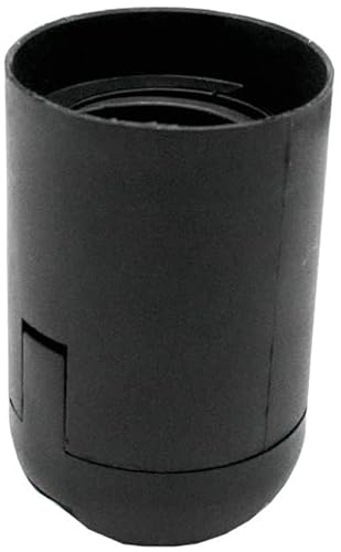 5x Fassung E27 Schwarz Thermoplast mit Glattmantel und Aufsteckkappe ISO-Feingewinde DIN 13-5 M10x1 Lampenfassung von Christoph Palme Leuchten