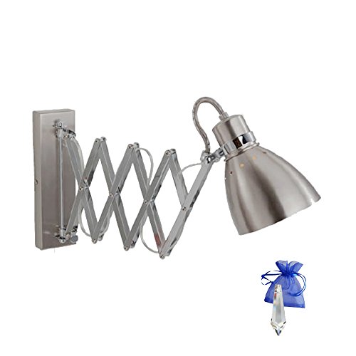 Christoph Palme Leuchten Scherenleuchte Silber Chrom Wandleuchte 6290ST E27 Ziehharmonika mit Dimmer + Giveaway von Christoph Palme Leuchten