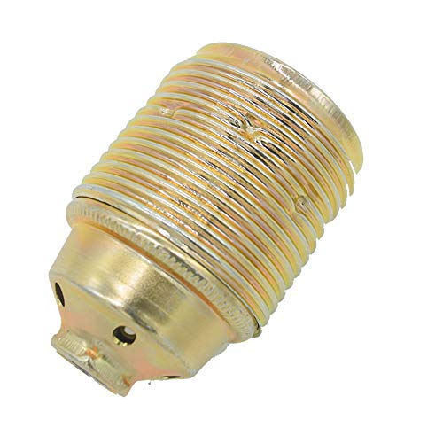 Fassung E27 Metall goldfarben M10x1 Gewinde Lampenfassung Metallfassung von Christoph Palme Leuchten