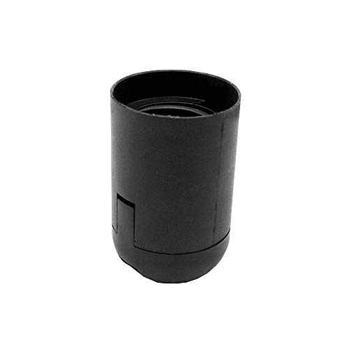 Fassung E27 Schwarz Thermoplast mit Glattmantel und Aufsteckkappe ISO-Feingewinde DIN 13-5 M10x1 Lampenfassung Fassung E27 Schwarz Thermoplast mit Glattmantel und Aufsteckkappe ISO-Feingewinde DIN 13-5 M10x1 Lampenfassung von Christoph Palme Leuchten
